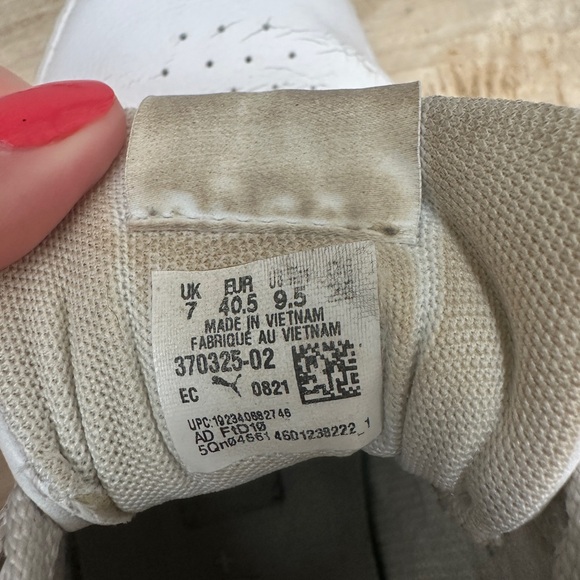 Puma white carina 2.0 platform leather soft foam sneaker casual athleisure 9.5 - Picture 9 of 9